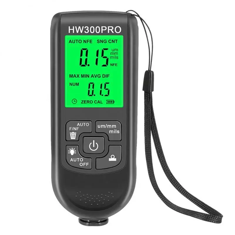 Измеритель толщины покрытия HW-300PRO 0-2000 мкм, тестер толщины лакокрасочного покрытия автомобиля, автомобильный измеритель краски 122x50x22 мм, черный
Измеритель толщины покрытия HW-300PRO 0-2000 мкм, тестер толщины лакокрасочного покрытия автомобиля, автомобильный измеритель краски 122x50x22 мм, черный
