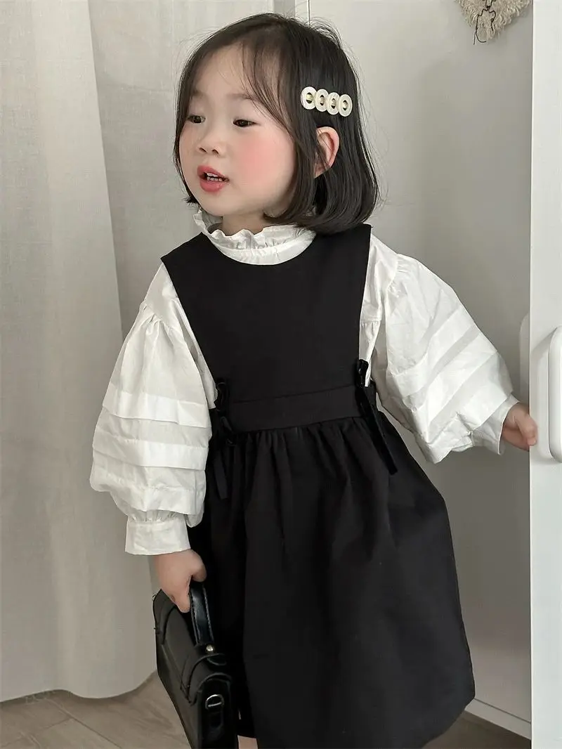 Baby Girls Dress Sleeveless Solid Fashion Bow 2025 Autumn New Korean Style Childrens Clothes
Baby Girls Dress Sleeveless Solid Fashion Bow 2025 Autumn New Korean Style Childrens Clothes