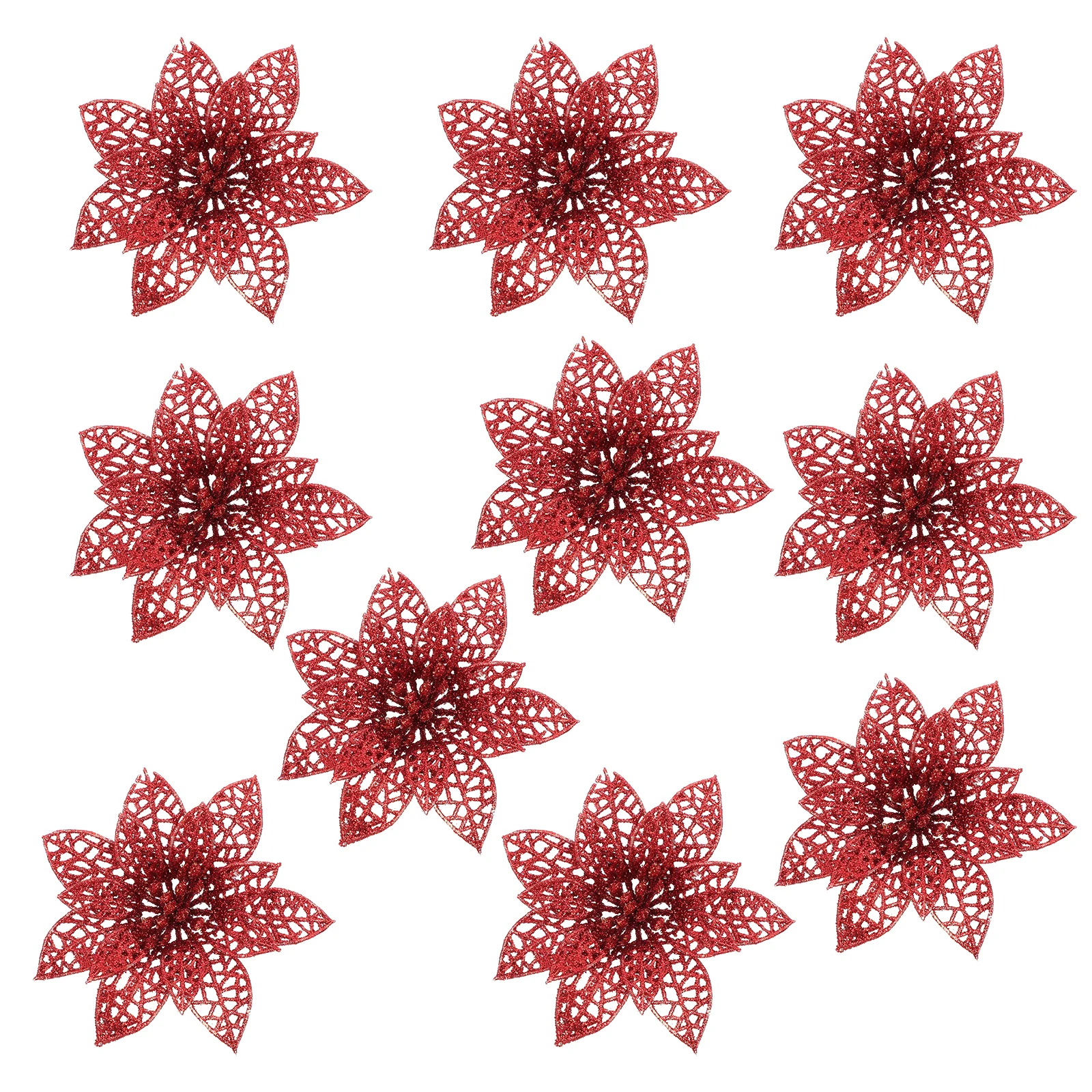 10 Pcs DecorativeFlowers Christmas Tree Hollowed out Adornments Artificial Plastic Xmas Wedding Party Lifelike Pendants
10 Pcs DecorativeFlowers Christmas Tree Hollowed out Adornments Artificial Plastic Xmas Wedding Party Lifelike Pendants