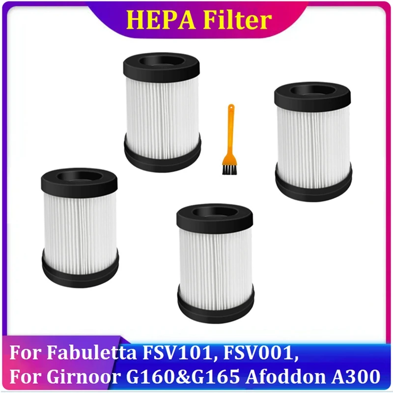 4PCS HEPA Filter FSV001 For Fabuletta FSV101, FSV001, Girnoor G160&G165 Afoddon A300 Cordless Stick Vacuum Cleaner Parts
4PCS HEPA Filter FSV001 For Fabuletta FSV101, FSV001, Girnoor G160&G165 Afoddon A300 Cordless Stick Vacuum Cleaner Parts