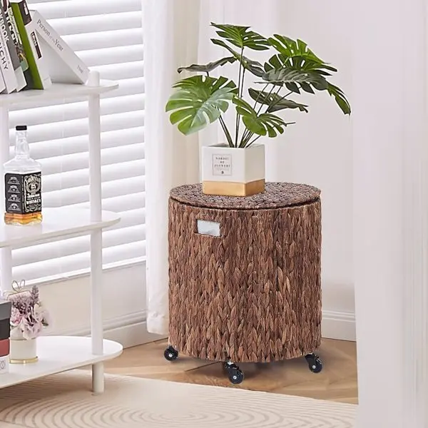 Rolling Laundry Hamper with Lid and Wheels, Braided Storage Basket for Living Room
Rolling Laundry Hamper with Lid and Wheels, Braided Storage Basket for Living Room