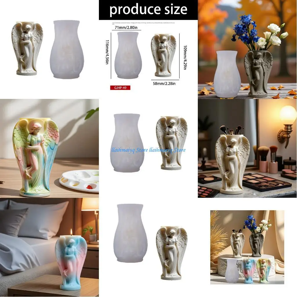 573B Easy Demold Silicone Angel Planter Mold For Handmade Resin Or Concrete Creation
573B Easy Demold Silicone Angel Planter Mold For Handmade Resin Or Concrete Creation