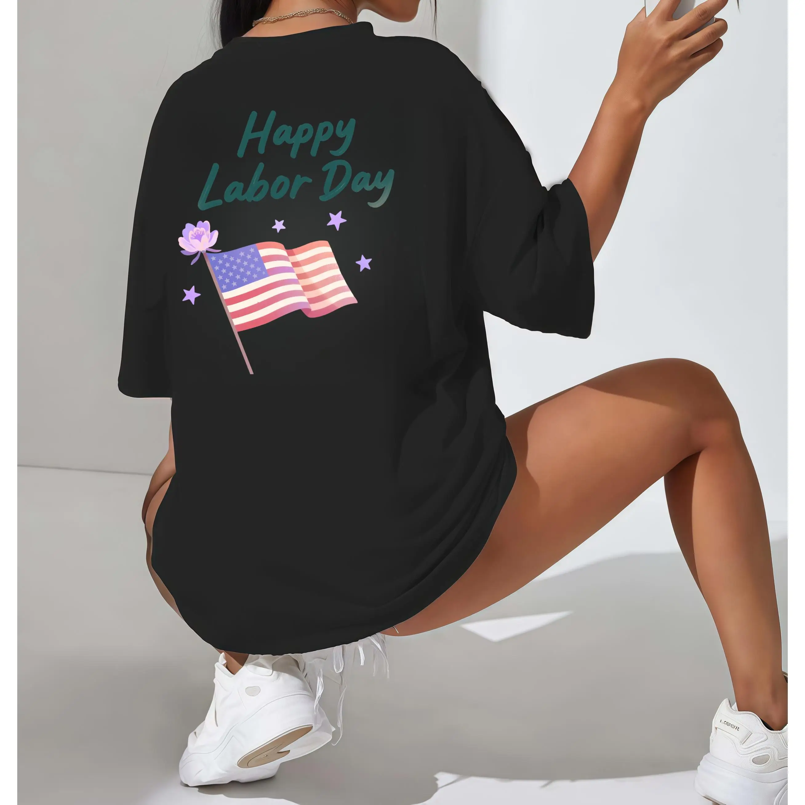 Women Oversized Happy Labor Day T-Shirt USA Flag Graphic Tee Worker Appreciation Patriotic Holiday Loose Casual Top Gift
Women Oversized Happy Labor Day T-Shirt USA Flag Graphic Tee Worker Appreciation Patriotic Holiday Loose Casual Top Gift