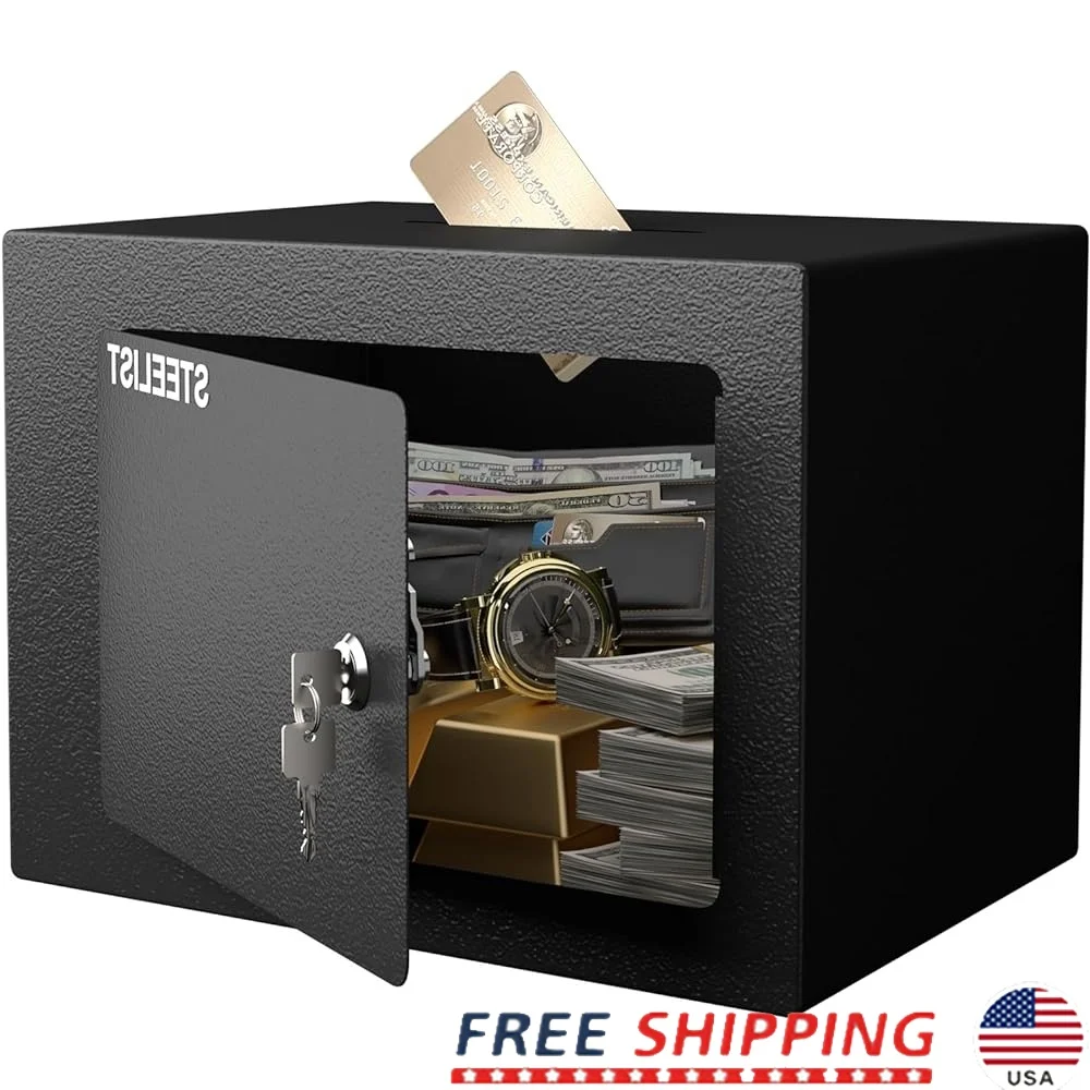 Mini Steel Security Safe Lock Box Wall-Mounted Key Access Portable Safe Cash Jewelry and Valuables Storage
Mini Steel Security Safe Lock Box Wall-Mounted Key Access Portable Safe Cash Jewelry and Valuables Storage