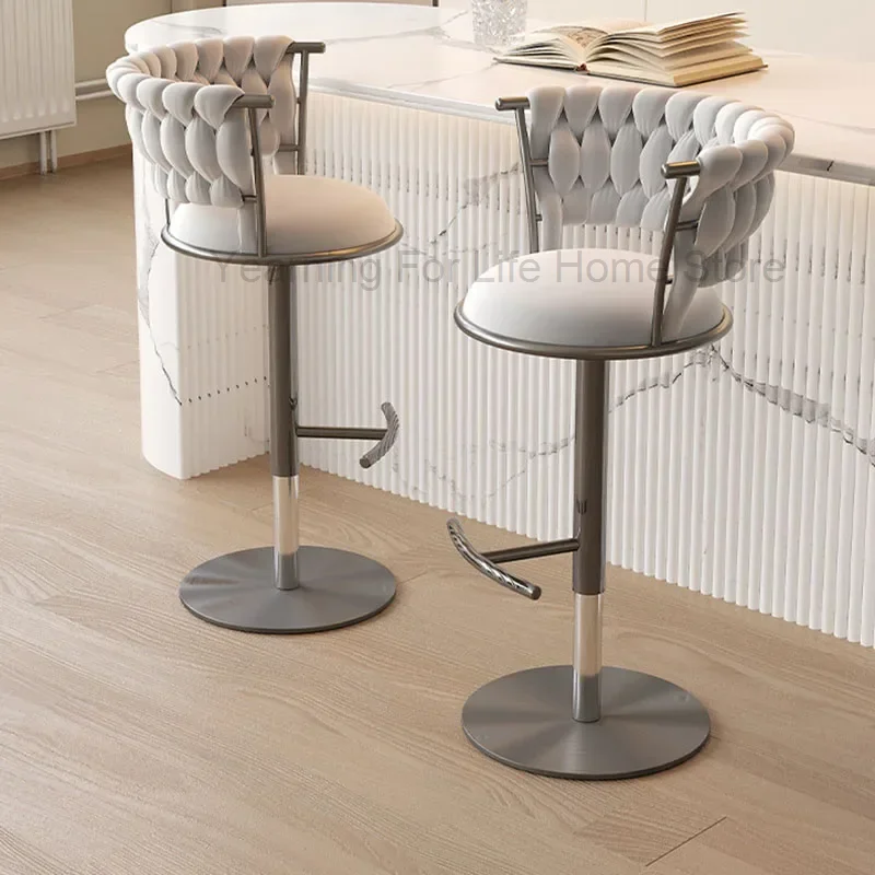 Minimalistic Designer Bar Chairs Height Adjust Luxury Office Kitchen Accent Chair Modern Island Banqueta Salon Furniture BY-139
Minimalistic Designer Bar Chairs Height Adjust Luxury Office Kitchen Accent Chair Modern Island Banqueta Salon Furniture BY-139