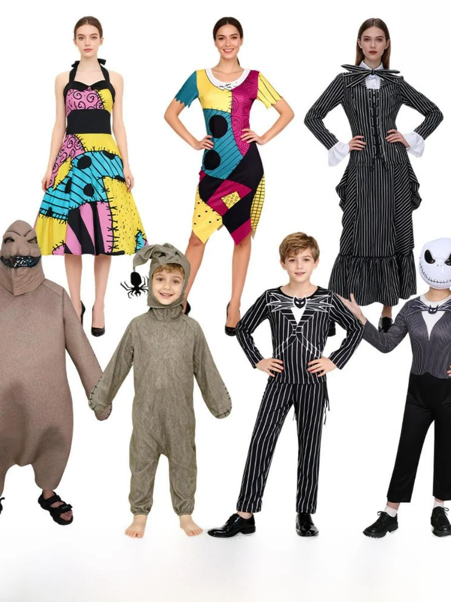 Halloween Horror Jack Black Costume Set Adult Children's Christmas Night Nightmare Skeleton Scary Costume Polyester Material
Halloween Horror Jack Black Costume Set Adult Children's Christmas Night Nightmare Skeleton Scary Costume Polyester Material
