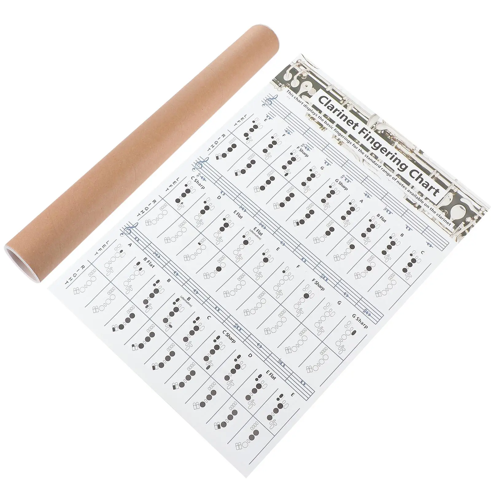 Clarinet Chord Chart for Beginners Coated Paper Poster Note Clarinet Note Chart Guide Musical Instrument Learning Tool
Clarinet Chord Chart for Beginners Coated Paper Poster Note Clarinet Note Chart Guide Musical Instrument Learning Tool