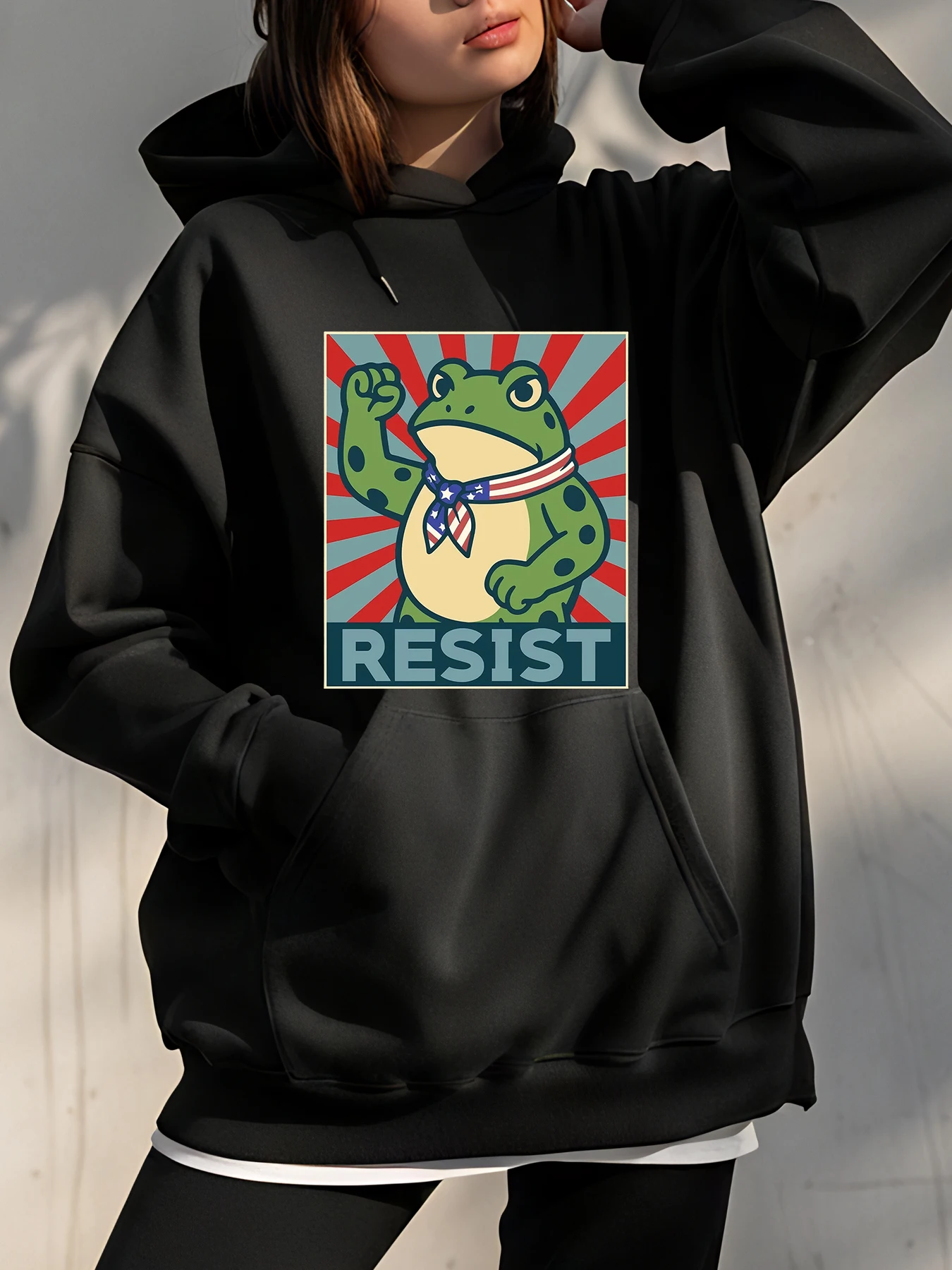 【Хэллоуин】 Толстовка с принтом лягушки, повседневная уличная одежда, дизайн с патриотической графикой лягушки, унисекс, уличная одежда + 220 г
【Хэллоуин】 Толстовка с принтом лягушки, повседневная уличная одежда, дизайн с патриотической графикой лягушки, унисекс, уличная одежда + 220 г