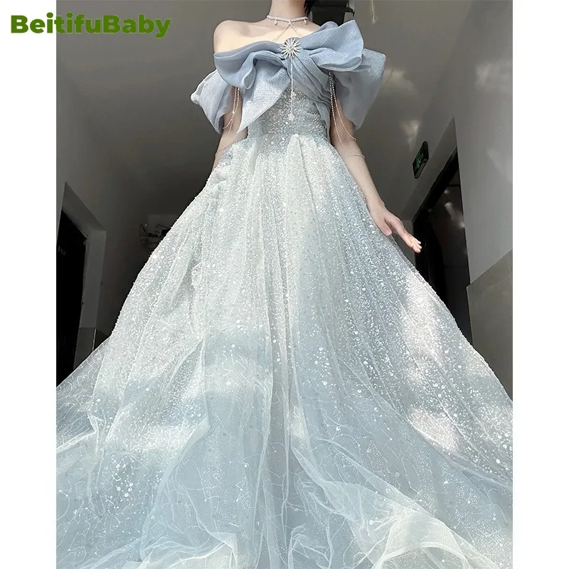 BeitifuBaby Evening Dress for Women Elegant Vintage Princess Style Luxury Off The Shoulder Sleeveless Banquet Gown Adult Dresses
BeitifuBaby Evening Dress for Women Elegant Vintage Princess Style Luxury Off The Shoulder Sleeveless Banquet Gown Adult Dresses