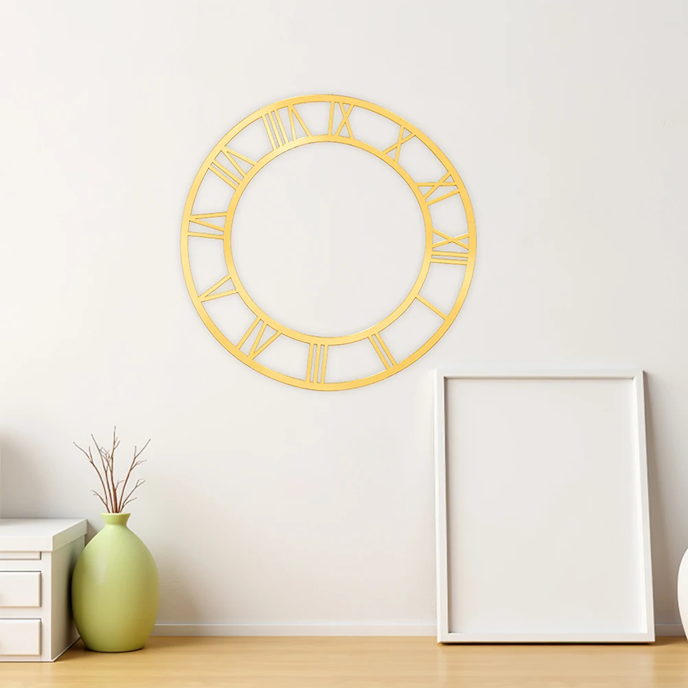 2Pcs Roman Numeral Wall Clock Face Round Acrylic Mirror Decorative Stickers Self-Adhesive for Living Room Hotel Entryway Decor 
2Pcs Roman Numeral Wall Clock Face Round Acrylic Mirror Decorative Stickers Self-Adhesive for Living Room Hotel Entryway Decor