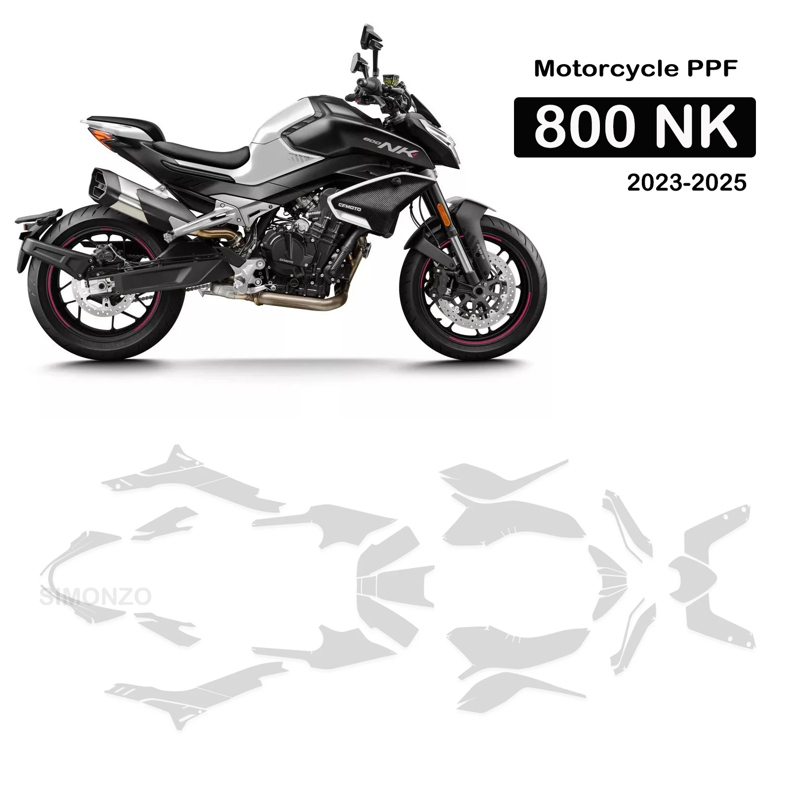 800NK невидимая защитная пленка для мотоцикла CFMOTO 800NK PPF, защитная пленка для краски из ТПУ, устойчивая к царапинам, УФ-излучению 2023-2025
800NK невидимая защитная пленка для мотоцикла CFMOTO 800NK PPF, защитная пленка для краски из ТПУ, устойчивая к царапинам, УФ-излучению 2023-2025