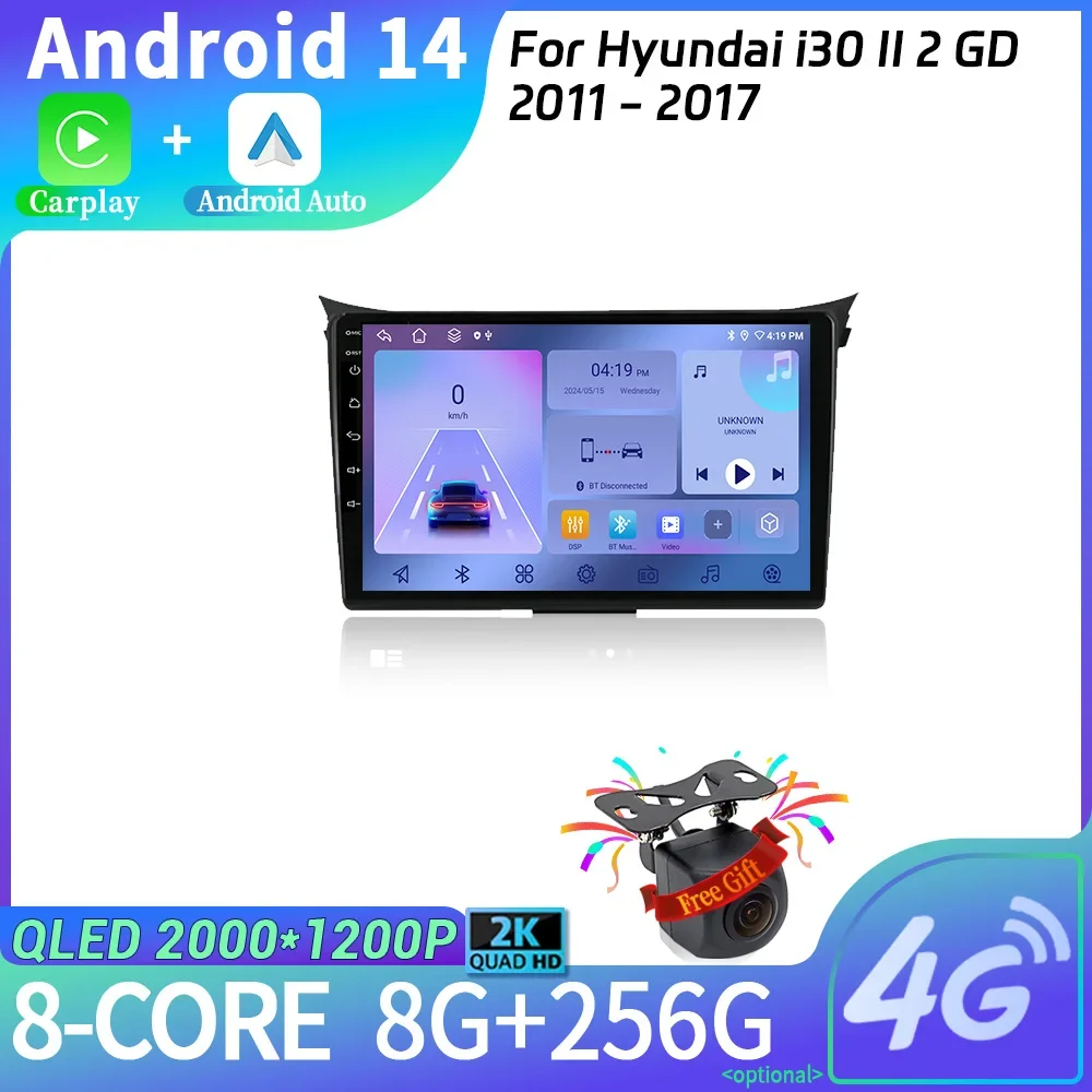 For Hyundai i30 II 2 GD 2011 - 2017 Car Radio Android 14 Multimedia Navigation Wireless Carplay Stereo Screen
For Hyundai i30 II 2 GD 2011 - 2017 Car Radio Android 14 Multimedia Navigation Wireless Carplay Stereo Screen