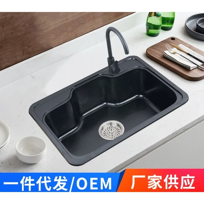 Processing handmade quartz stone sink round sink vegetable basin thickened, kitchen sink
Processing handmade quartz stone sink round sink vegetable basin thickened, kitchen sink