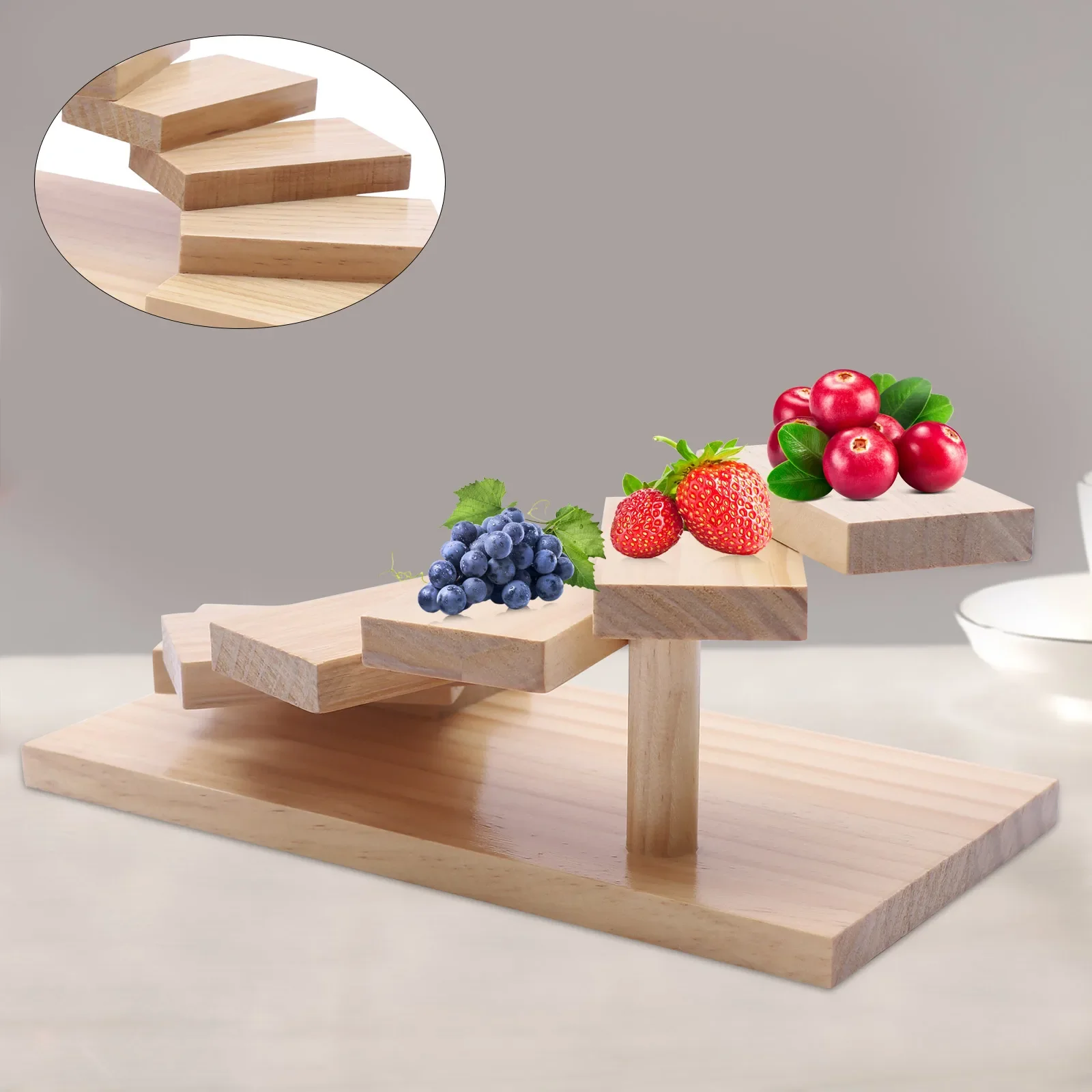Wooden Staircase Sushi Rack – 7-Step Design, 30x15x12.5cm, Elegant and Practical Display for Sushi Presentation
Wooden Staircase Sushi Rack – 7-Step Design, 30x15x12.5cm, Elegant and Practical Display for Sushi Presentation