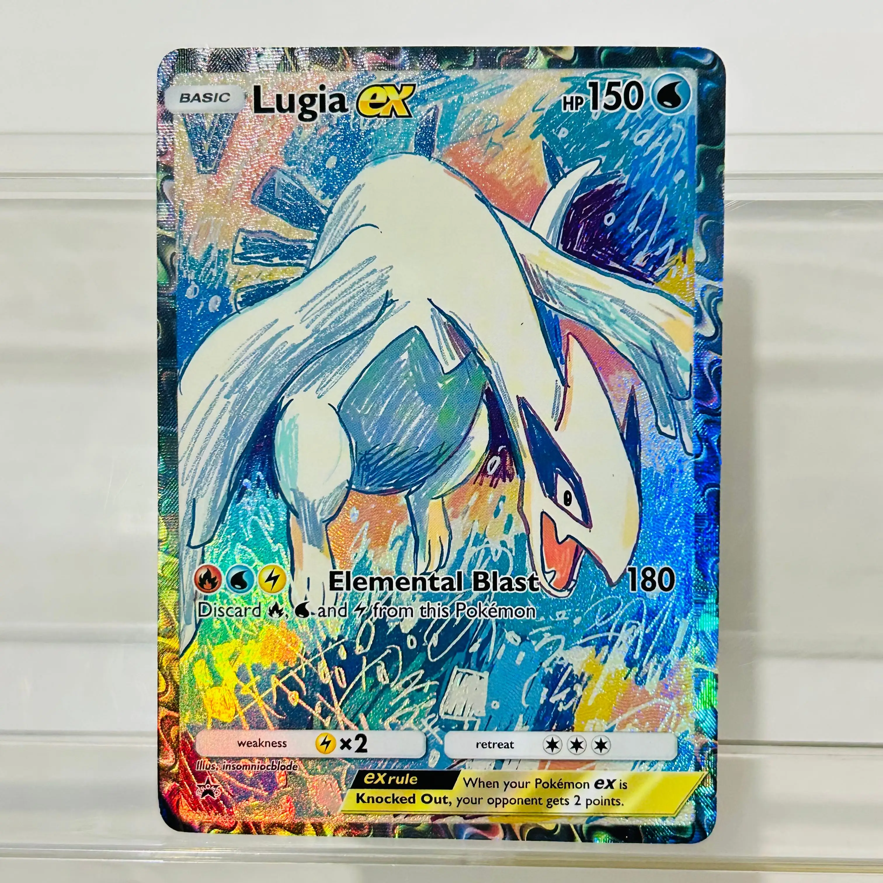 Pokemon Lugia EX DIY English Version Holographic Foil Texture Card, Perfect Condition Premium Anime Collection Card
Pokemon Lugia EX DIY English Version Holographic Foil Texture Card, Perfect Condition Premium Anime Collection Card
