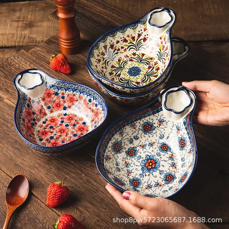 Dumpling Plate with Vinegar Plate Creative Polish Ceramic Tableware Divided Plate Vegetable Plate Dumpling Plate Salad Bowl
Dumpling Plate with Vinegar Plate Creative Polish Ceramic Tableware Divided Plate Vegetable Plate Dumpling Plate Salad Bowl