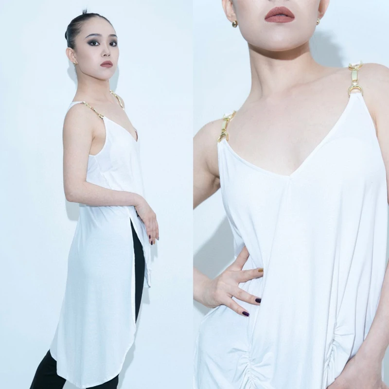 Adults Samba Rumba Latin Dance Top Sleeveless Irregular Ballroom Dance Tops Women Loose Modern Dancing Vest Training Wear SL9185
Adults Samba Rumba Latin Dance Top Sleeveless Irregular Ballroom Dance Tops Women Loose Modern Dancing Vest Training Wear SL9185