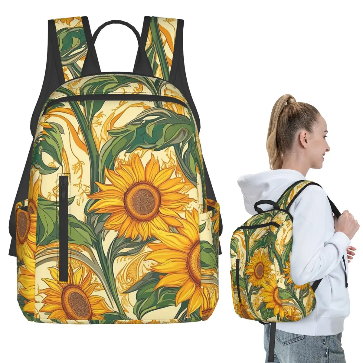 Vintage Sunflower Floral Pattern Backpack Student BookBag Children School Bag Computer Shoulder Bags Boys Girls
Vintage Sunflower Floral Pattern Backpack Student BookBag Children School Bag Computer Shoulder Bags Boys Girls