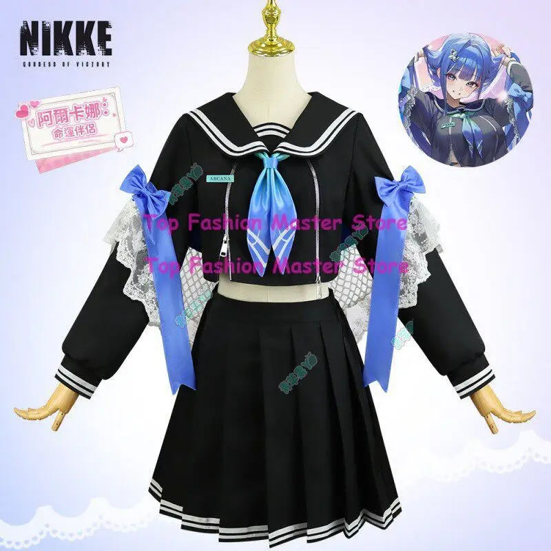 Alkana Cosplay Game NIKKE Arcana Cosplay Black Skirt JK Uniform Wig Set Halloween Party Play Outfit for Woman Dress
Alkana Cosplay Game NIKKE Arcana Cosplay Black Skirt JK Uniform Wig Set Halloween Party Play Outfit for Woman Dress