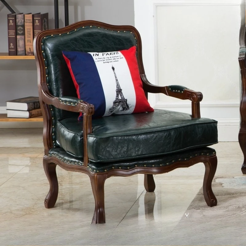 7W American country solid wood sofa chair single tiger chair sofa retro armchair living room simple casual backrest
7W American country solid wood sofa chair single tiger chair sofa retro armchair living room simple casual backrest