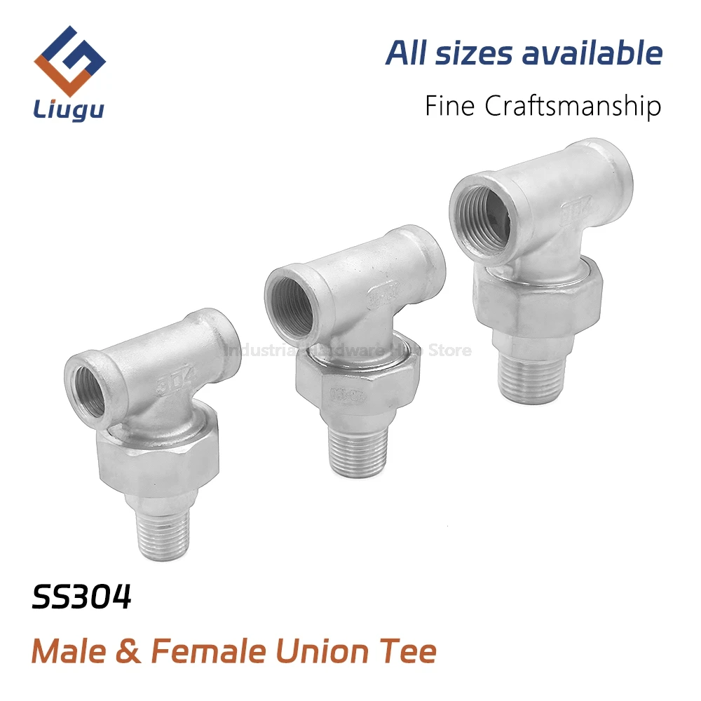 Tee Union Joint - SS304 Stainless Steel BSPT Female & Male Thread Pipe Fitting 1/4"-2" Leak-Proof for Industrial Water Plumbing
Tee Union Joint - SS304 Stainless Steel BSPT Female & Male Thread Pipe Fitting 1/4"-2" Leak-Proof for Industrial Water Plumbing