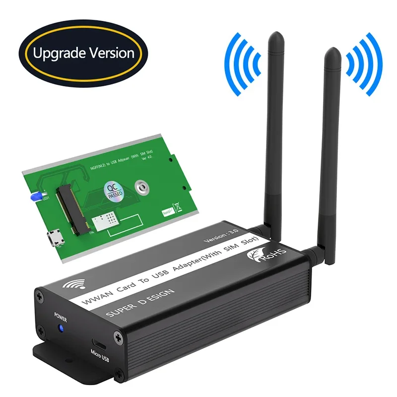 M.2 B Key to USB 2.0 Adapter Wireless Converter with SIM Card Slot Support WWAN/LTE/3G/4G NGFF M2 WiFi Module for Laptop Desktop
M.2 B Key to USB 2.0 Adapter Wireless Converter with SIM Card Slot Support WWAN/LTE/3G/4G NGFF M2 WiFi Module for Laptop Desktop