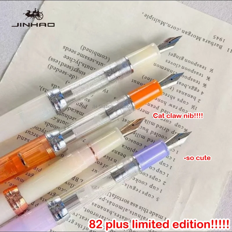 Limited Edition JINHAO 82 Plus Fountain Pen Cute Cat Claw Pen Nib EF F Calligraphy Pen Office School Supplies Korean Stationery
Limited Edition JINHAO 82 Plus Fountain Pen Cute Cat Claw Pen Nib EF F Calligraphy Pen Office School Supplies Korean Stationery