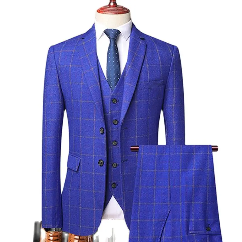 2022 Spring Autumn New Fashion Blazers Sets Pants Vest Men's Suits / Casual Business Groom Plaid 3 Piece Jacket Coat Trousers
2022 Spring Autumn New Fashion Blazers Sets Pants Vest Men's Suits / Casual Business Groom Plaid 3 Piece Jacket Coat Trousers