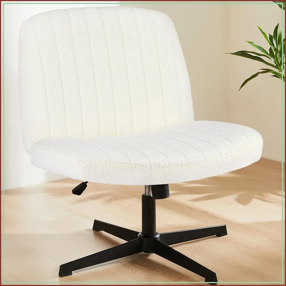 Criss Cross Chair Legged, Furry Armless Office Swivel Desk Chair No Wheels, Adjustable Wide Seat Comfy Computer Task Chair for Home Bedroom, Teddy Beige
Criss Cross Chair Legged, Furry Armless Office Swivel Desk Chair No Wheels, Adjustable Wide Seat Comfy Computer Task Chair for Home Bedroom, Teddy Beige