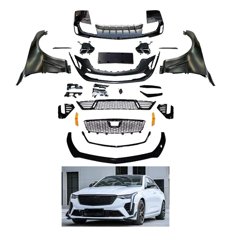 Factory Sales PP Material Black Wing Style Front Bumper Fenders Front Lip Diffuser Body Kit for Cadillac CT4 2019-2025
Factory Sales PP Material Black Wing Style Front Bumper Fenders Front Lip Diffuser Body Kit for Cadillac CT4 2019-2025