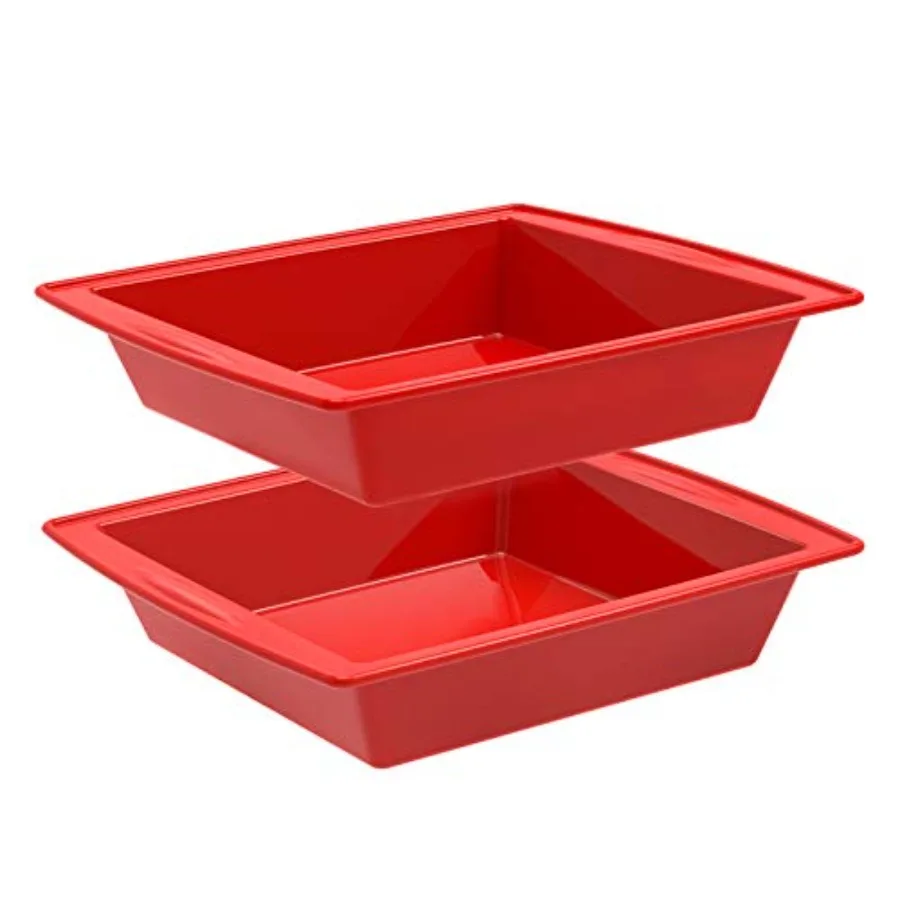 8 inch Square Cake Pans 2 Pack,8x8 Baking Pan, Nonstick Silicone Cake Molds for Brownie, Cornbread and Cake
8 inch Square Cake Pans 2 Pack,8x8 Baking Pan, Nonstick Silicone Cake Molds for Brownie, Cornbread and Cake