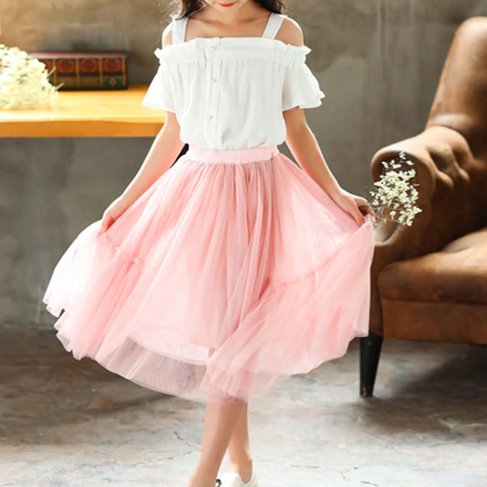 Girls Loose Dress Little Child Long Skirt Girl Tiered Ruffle Maxi Soft Party Skirt Leisure Bodycon Customs
Girls Loose Dress Little Child Long Skirt Girl Tiered Ruffle Maxi Soft Party Skirt Leisure Bodycon Customs