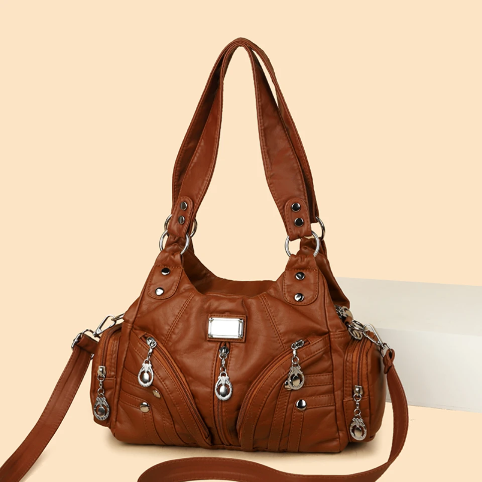 Luxury Soft Pu Leather Brand Girls Shoulder Bags Black HandBags Tote New Vintage Leather Crossbod Bags Crossbody for Women
Luxury Soft Pu Leather Brand Girls Shoulder Bags Black HandBags Tote New Vintage Leather Crossbod Bags Crossbody for Women