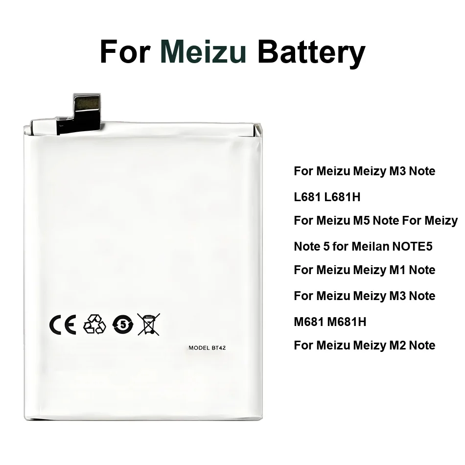 For Meizu M5 For Meizy M1 M2 M3 Note L681 M681 BA621 BT42C BT61 ( L Version ) Battery
For Meizu M5 For Meizy M1 M2 M3 Note L681 M681 BA621 BT42C BT61 ( L Version ) Battery