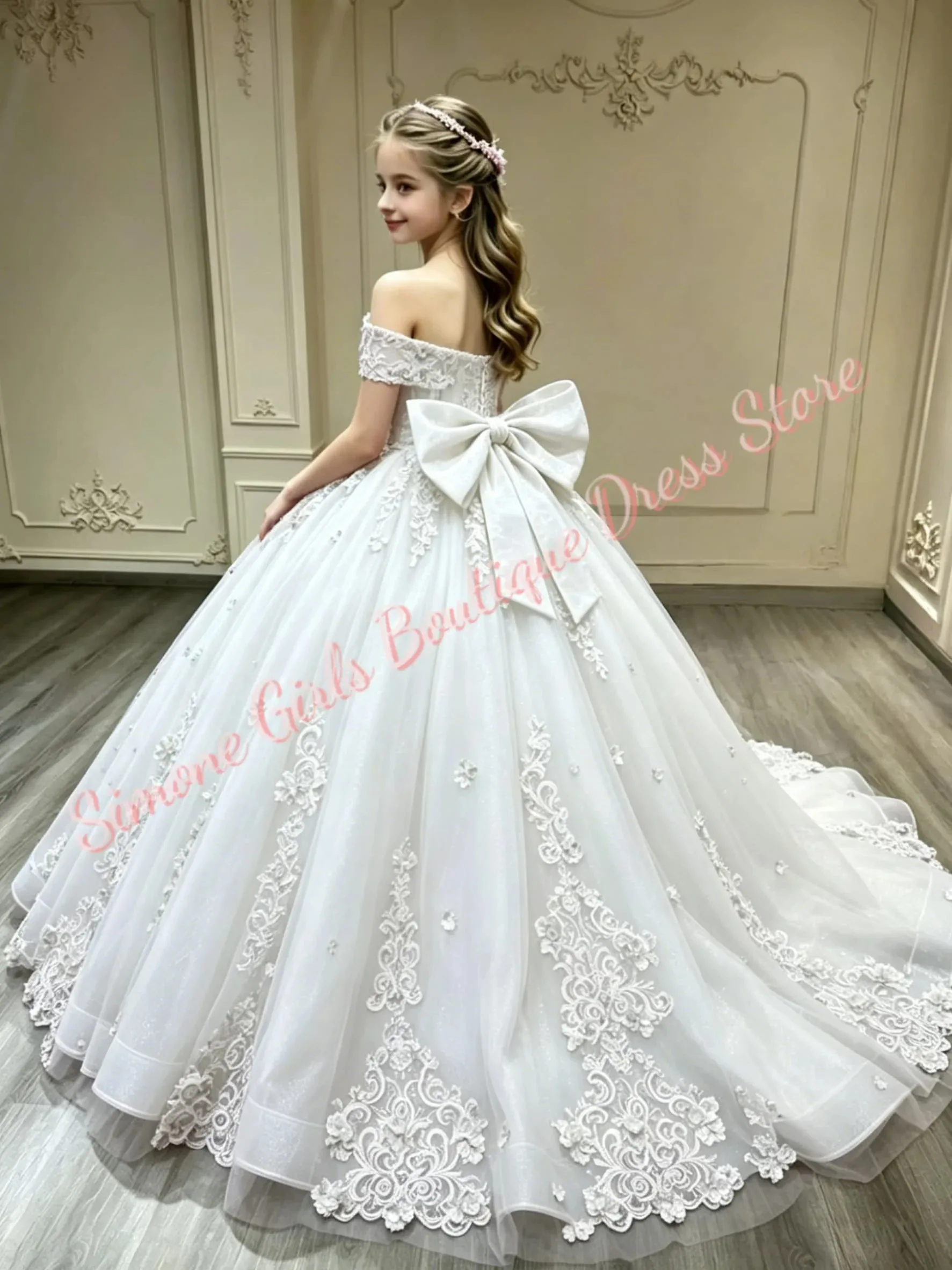 Quality Princess Off Shoulder Flower Girl Dress for Wedding Kid Appliqued Tulle Pageant Dress Customized Birthday Party Ball Gow
Quality Princess Off Shoulder Flower Girl Dress for Wedding Kid Appliqued Tulle Pageant Dress Customized Birthday Party Ball Gow