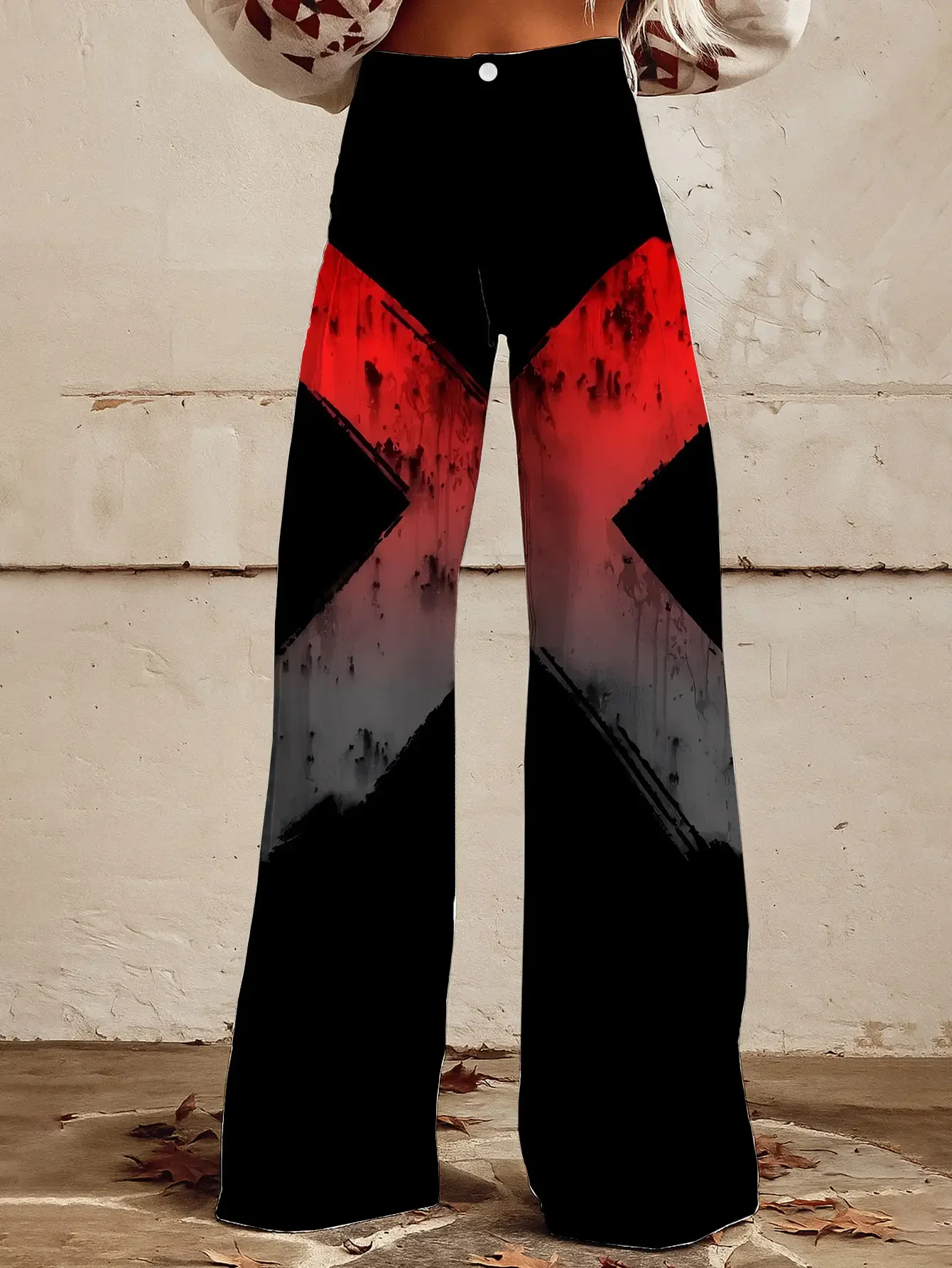 Ladies' straight leg wide leg pants, spring and autumn loose European and American pants
Ladies' straight leg wide leg pants, spring and autumn loose European and American pants