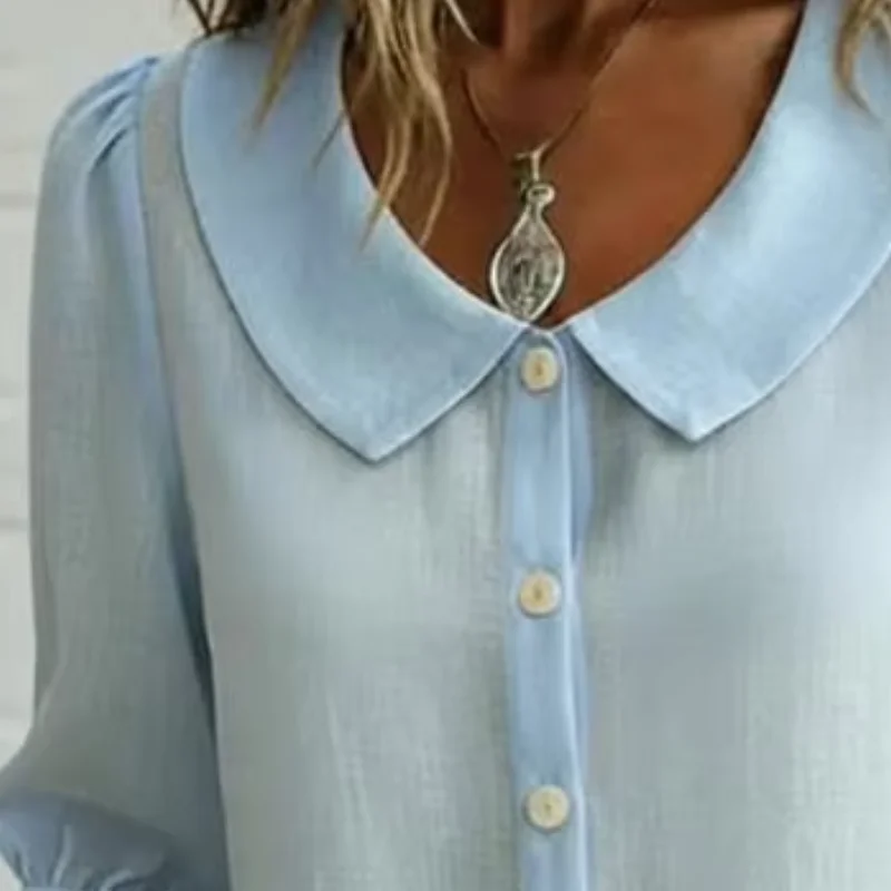 Regular Fit Women Tops Lapel Half Sleeve Office Casual Shirt Tops Pure Color Casual Style Shirt Home Dates Versatile Wear
Regular Fit Women Tops Lapel Half Sleeve Office Casual Shirt Tops Pure Color Casual Style Shirt Home Dates Versatile Wear