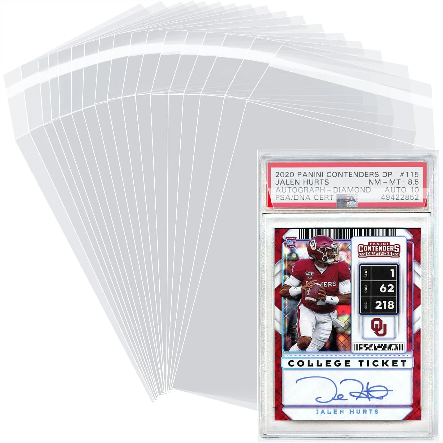 100 Pack PSA Graded Card Sleeves for Pro Collectors, Ultra Protection with Resealable Flap
100 Pack PSA Graded Card Sleeves for Pro Collectors, Ultra Protection with Resealable Flap