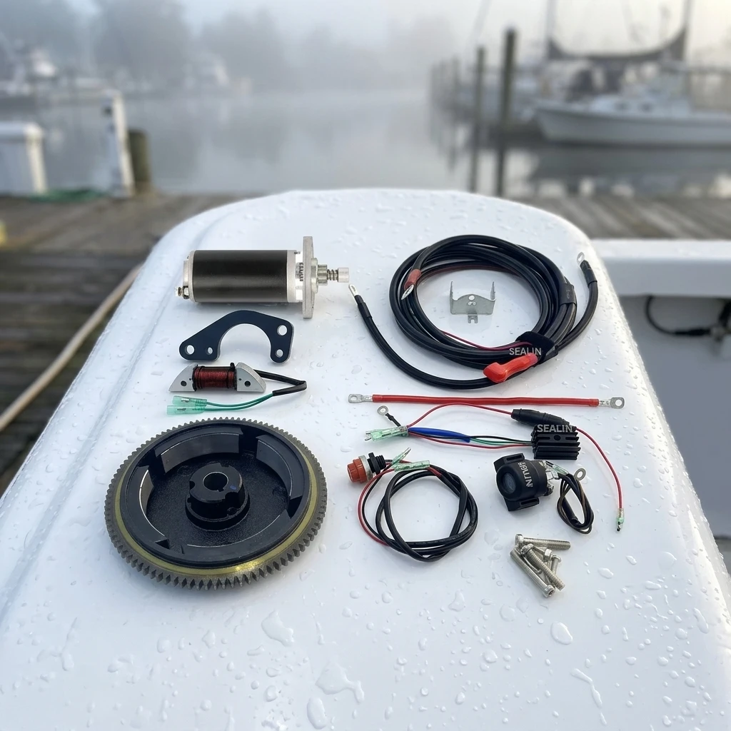 Electric Start Kit for Tohatsu 2-Stroke Outboard Motors 6HP 8HP 9.8HP M6B M8B M9.8B - Marine Engine Starting System
Electric Start Kit for Tohatsu 2-Stroke Outboard Motors 6HP 8HP 9.8HP M6B M8B M9.8B - Marine Engine Starting System