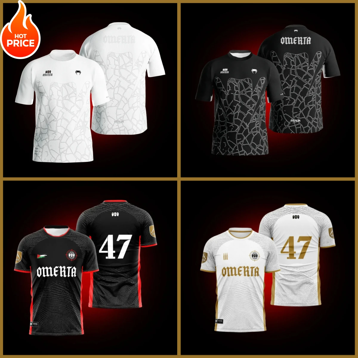 OMERTA Boxing Fans Summer Men's Outdoor Sportswear Men's Crew Neck Short Sleeve T-Shirt 3D Printing Breathable and Comfortable
OMERTA Boxing Fans Summer Men's Outdoor Sportswear Men's Crew Neck Short Sleeve T-Shirt 3D Printing Breathable and Comfortable