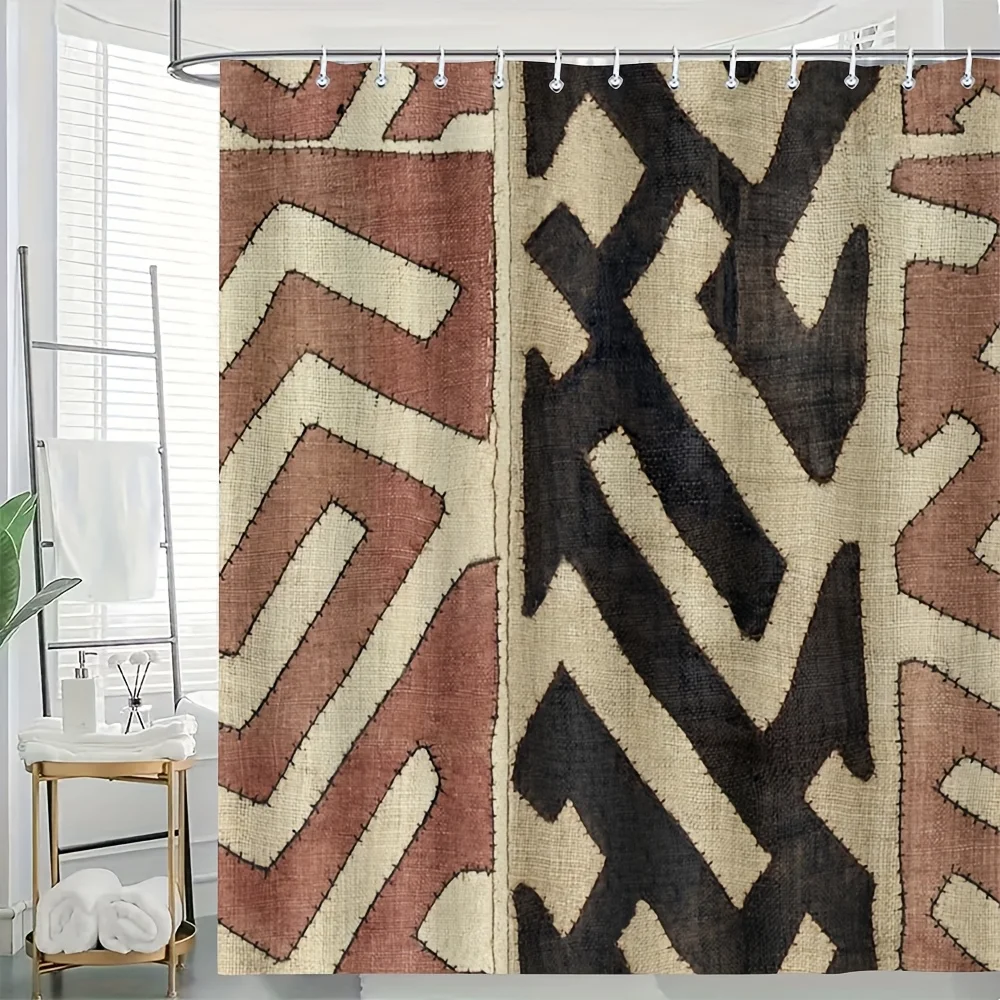Large Geometric Tribal Print Shower Curtain Set Bathroom Decor Modern Earth Tone Washable Fabric 180x180cm
Large Geometric Tribal Print Shower Curtain Set Bathroom Decor Modern Earth Tone Washable Fabric 180x180cm