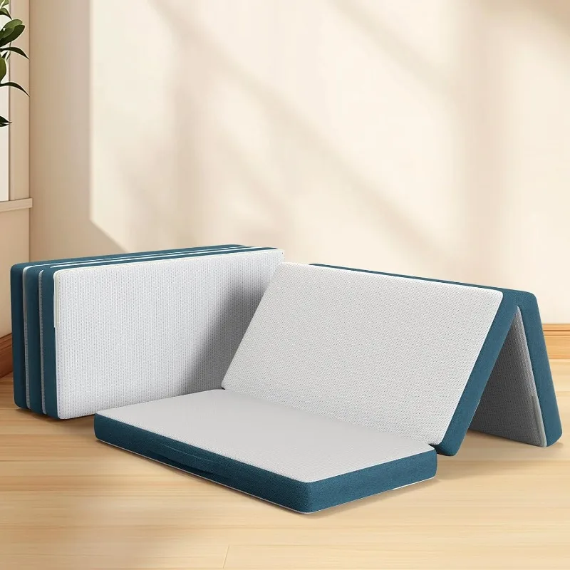 Foldable Mattress Queen Size, 4 Inch Portable Memory Form Tri Folding Mattress with Collapsible, Washable Cover, Non-Slip Bottom
Foldable Mattress Queen Size, 4 Inch Portable Memory Form Tri Folding Mattress with Collapsible, Washable Cover, Non-Slip Bottom