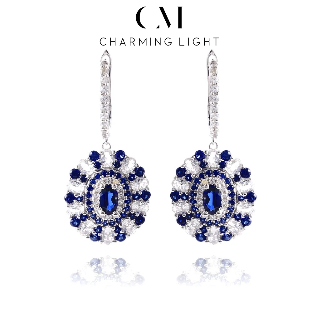CHARMING Creative Design Blue Sapphire Drop Earring Classic Style 925 Sterling Silver for Women Party Fine Personal Jewerly Gift
CHARMING Creative Design Blue Sapphire Drop Earring Classic Style 925 Sterling Silver for Women Party Fine Personal Jewerly Gift