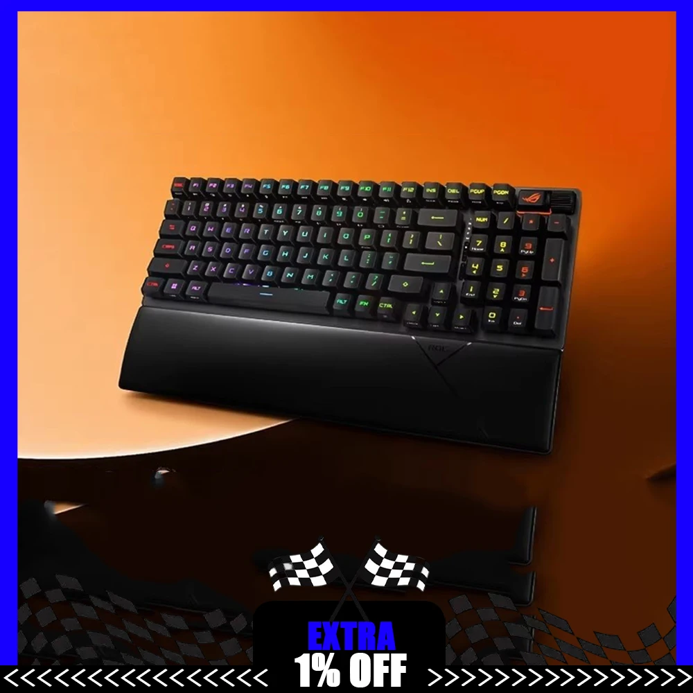 ROG SCOPE RX II 98 Mechanical Keyboard SPEEDNOVA Wireless Connection Three Mods Omni Receiver Keyboard Gasket PC Accessories