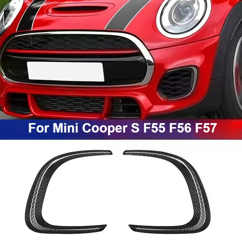 For Mini Cooper S F55 F56 F57 Real Dry Carbon Fiber 2015-2021 JCW Front Bumper Side Air Vent Trim Light Lamp Hood Intake Frame 
For Mini Cooper S F55 F56 F57 Real Dry Carbon Fiber 2015-2021 JCW Front Bumper Side Air Vent Trim Light Lamp Hood Intake Frame
