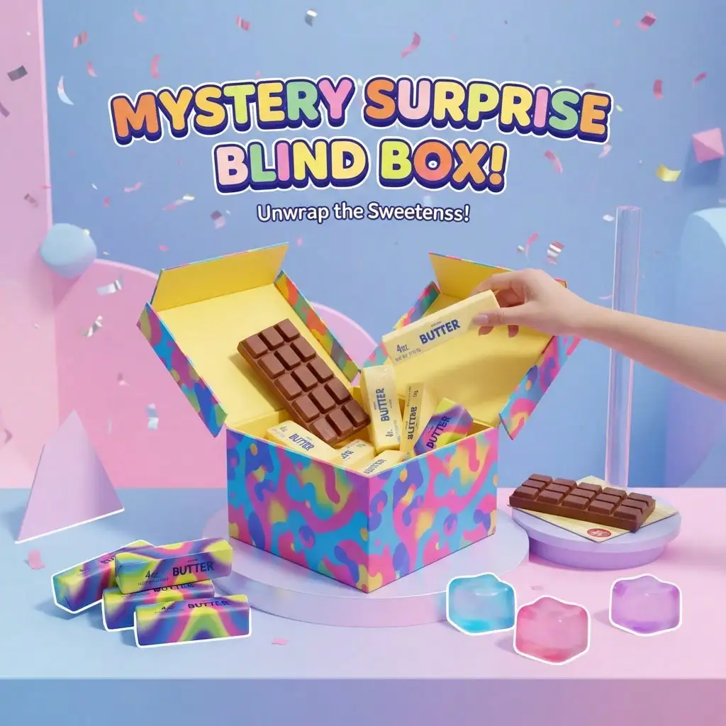Mystery Blind Box Squishy Surprise Box Iridescent Butter Bar Chocolate Bar Butter Bar Ice Cube
Mystery Blind Box Squishy Surprise Box Iridescent Butter Bar Chocolate Bar Butter Bar Ice Cube