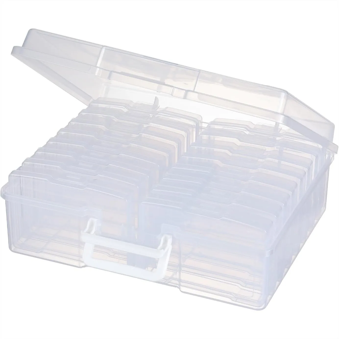 Photo Storage Box with Handle 16 Inner Cases for 4x6 Photos Portable Organizer Clear
Photo Storage Box with Handle 16 Inner Cases for 4x6 Photos Portable Organizer Clear