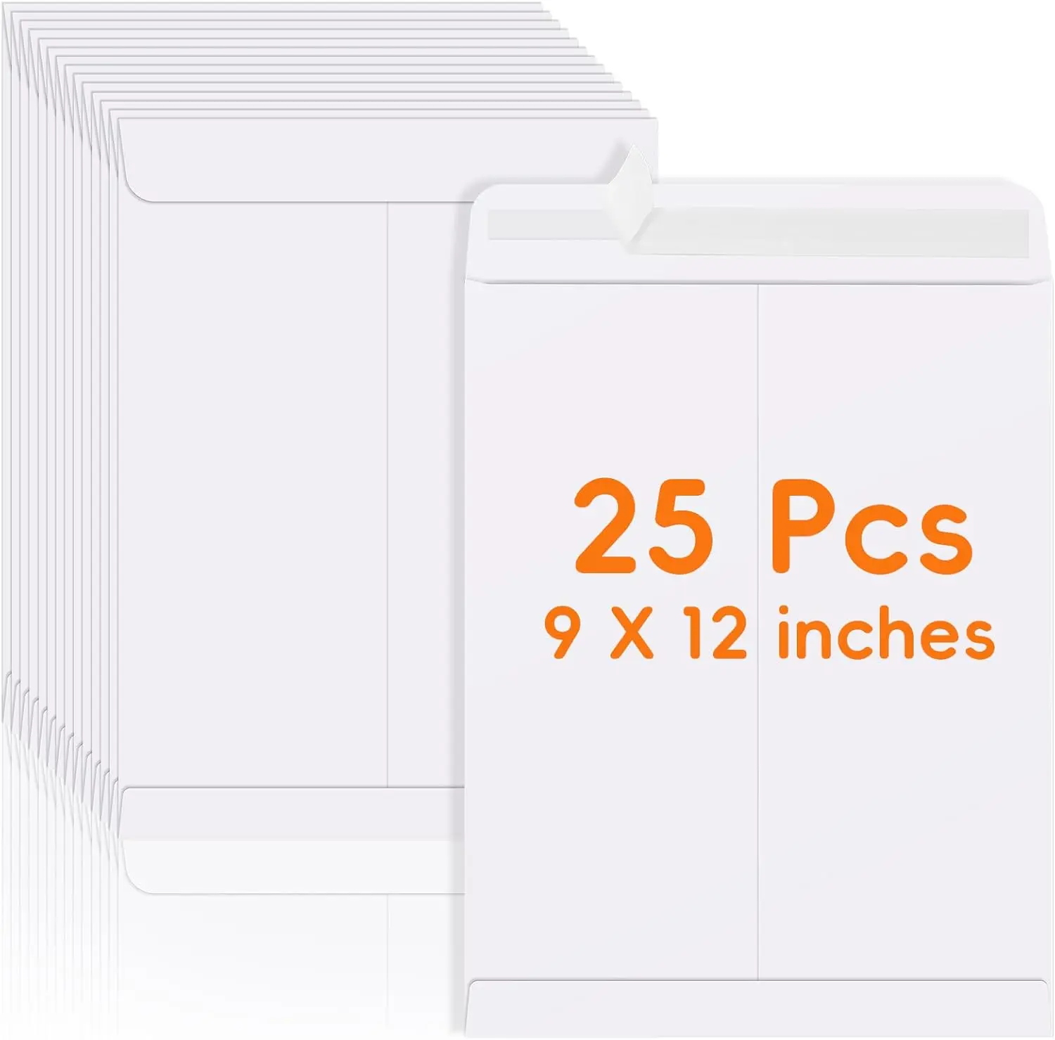 9x12 Self-Seal Mailing Envelopes, 25 Pack White for Catalogs, Documents, Office Business
9x12 Self-Seal Mailing Envelopes, 25 Pack White for Catalogs, Documents, Office Business