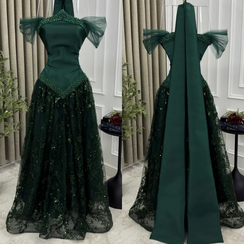 Customized Sparkle IntricateCharmeuse Sequined Pleat A-lineOff-the-shoulder Long Dresses Bespoke Occasion Sexy
Customized Sparkle IntricateCharmeuse Sequined Pleat A-lineOff-the-shoulder Long Dresses Bespoke Occasion Sexy