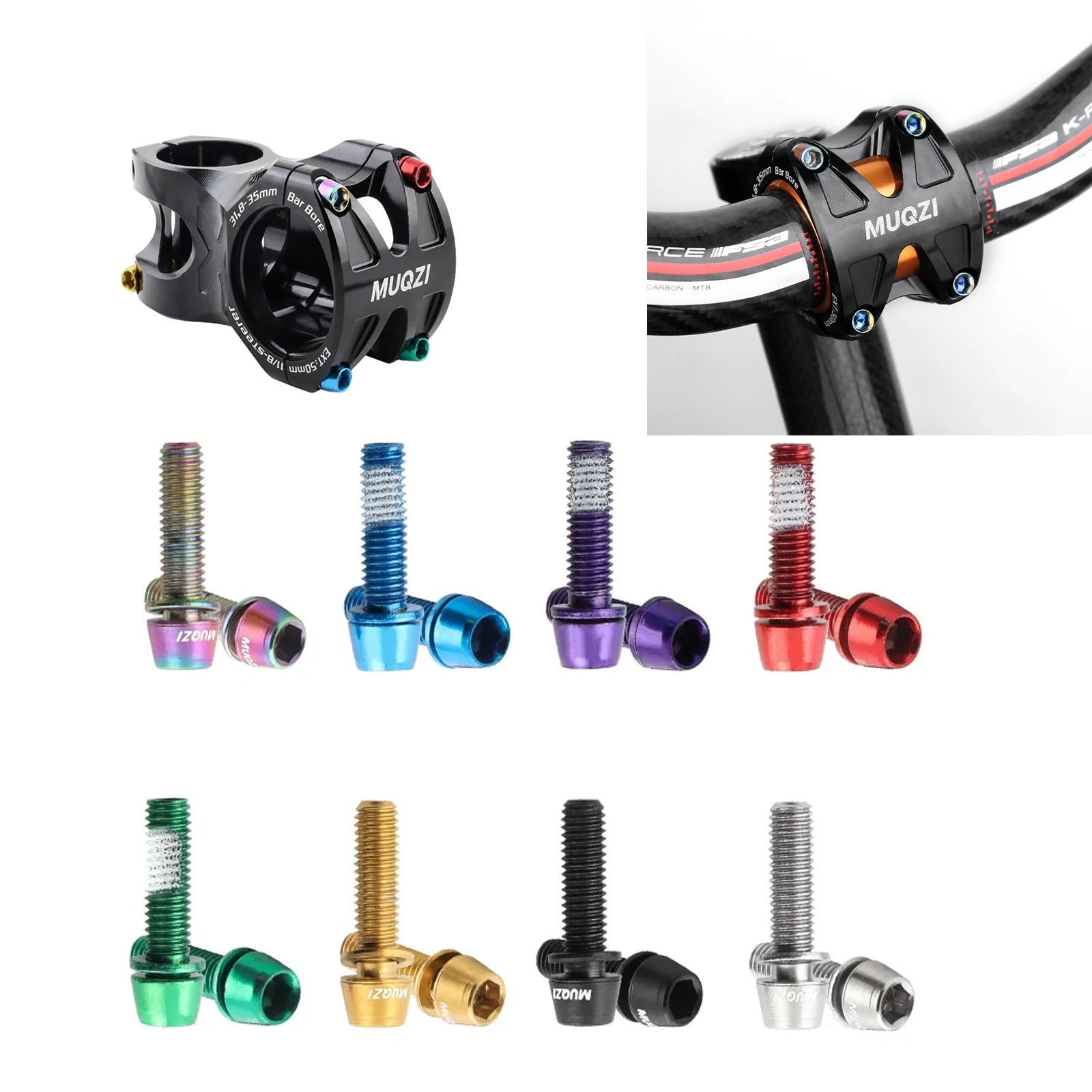 MUQZI Bike Stem Bolts M5x17mm Bicycle Handlebar Fixing Screws Titanium Alloy MTB Bolt Bicycle Accessories
MUQZI Bike Stem Bolts M5x17mm Bicycle Handlebar Fixing Screws Titanium Alloy MTB Bolt Bicycle Accessories